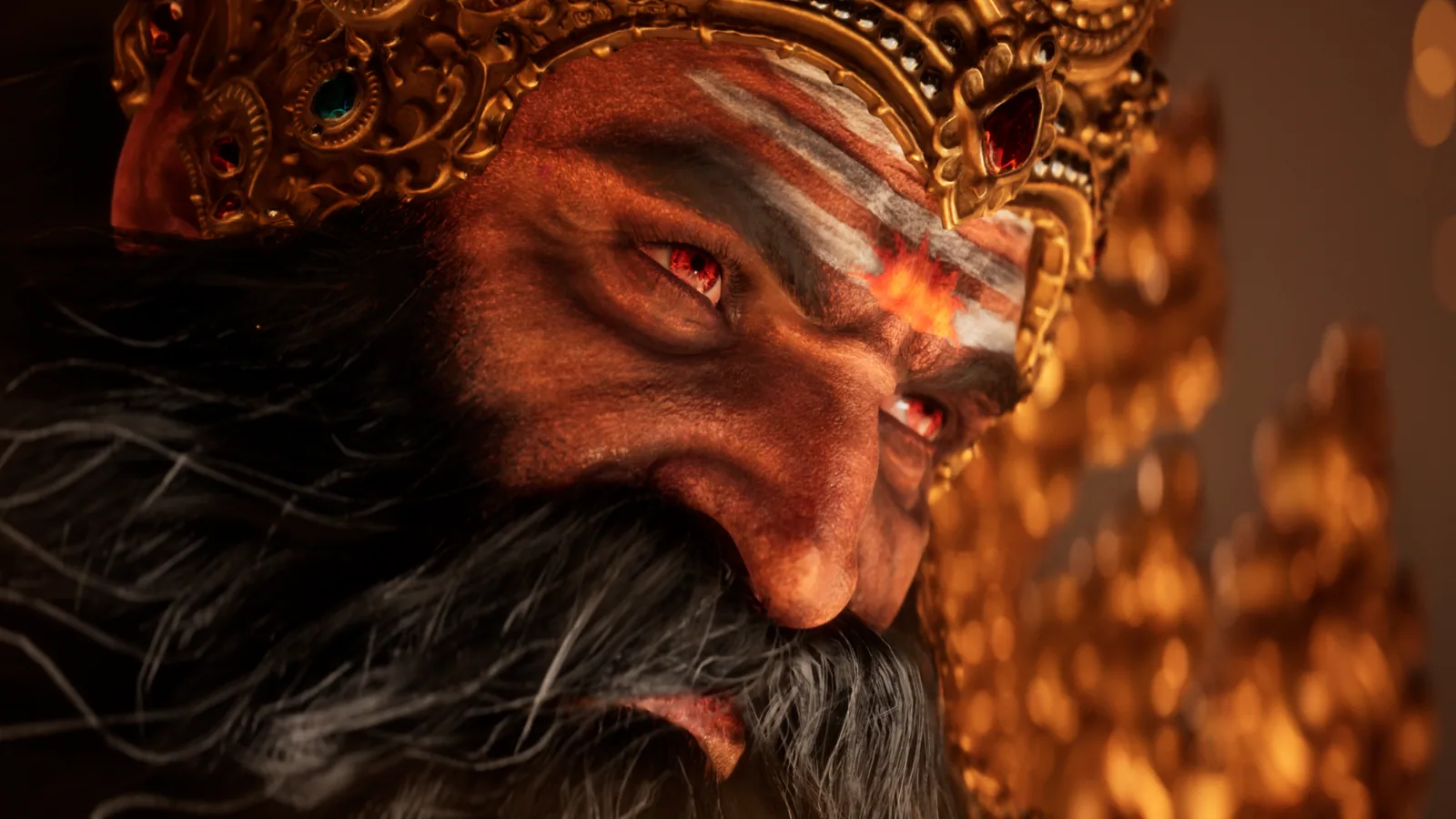 Close-up of a crowned guardian